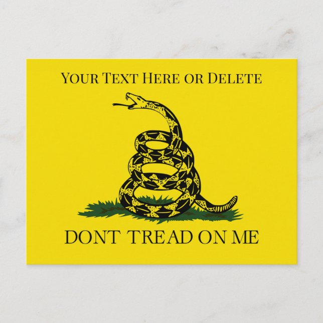 Carte Postale Personnalisable Ne pas filtrer sur moi Snake Gadsd (Devant)