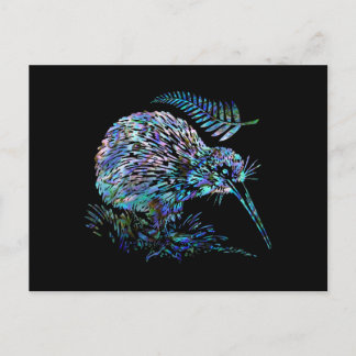 CARTE POSTALE PERSONNALISABLE NEW ZEALAND KIWI PAU