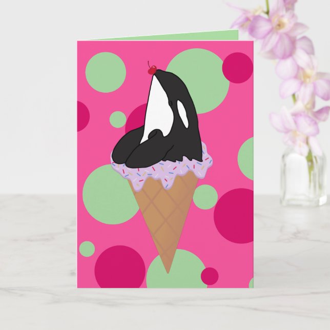 Carte postale Personnalisable Orca Killer Whale (Orchidée)