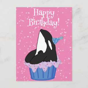Carte Postale Personnalisable Orca Killer Whale Anniversaire