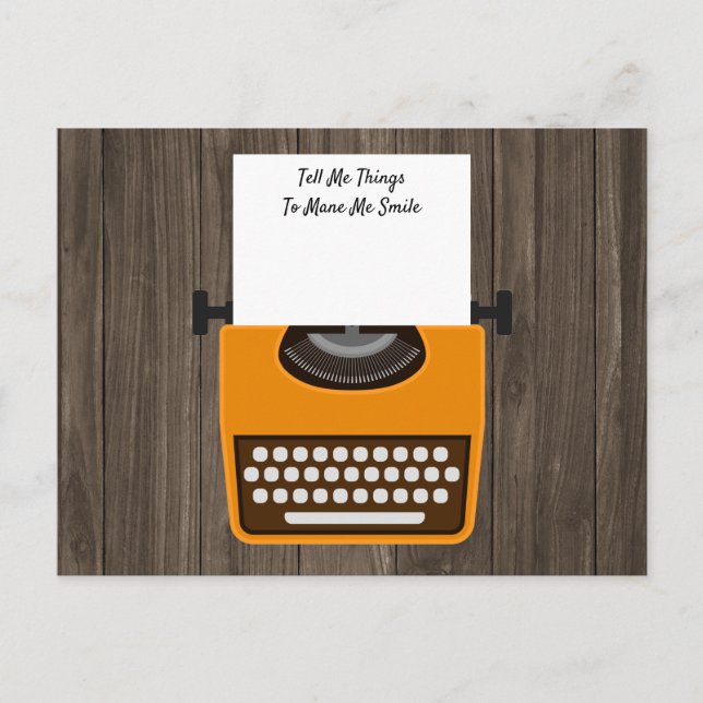 Carte postale personnalisable Retro Orange (Devant)