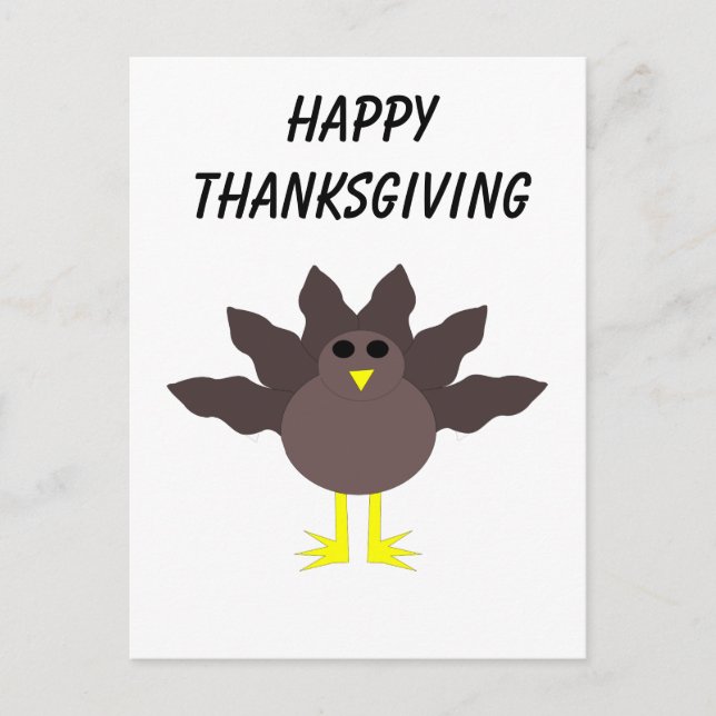 Carte postale personnalisable Thanksgiving Turkey (Devant)