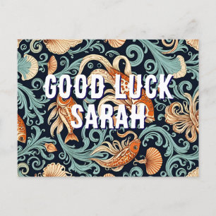 Carte Postale personnalisation bonne chance poisson tatouage de 