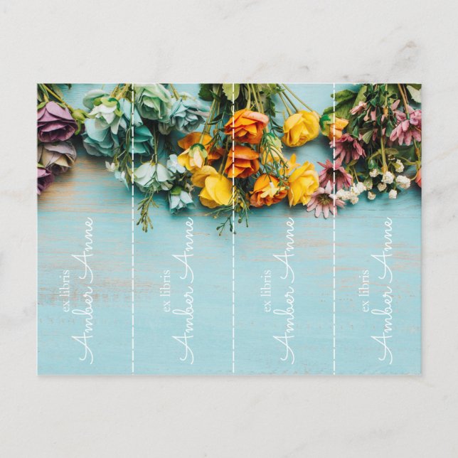 Carte Postale personnalisation ex libris signet découpe (Devant)