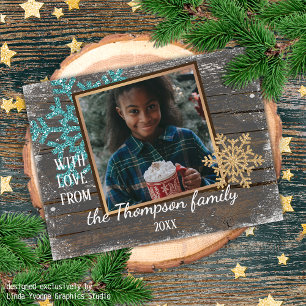 Carte Postale Personnalisé Avec Amour Joyeuses Fêtes vacances