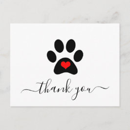 Carte Postale Personnalisé Chien Paw Pet Animaux de compagnie Me