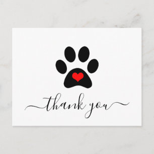Carte Postale Personnalisé Chien Paw Pet Animaux de compagnie Me