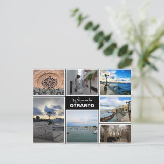 Carte Postale Personnalisé, collage de Otranto, Pouilles, Italie
