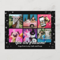 Personnalisé Cute Black Hearts Photo Moderne
