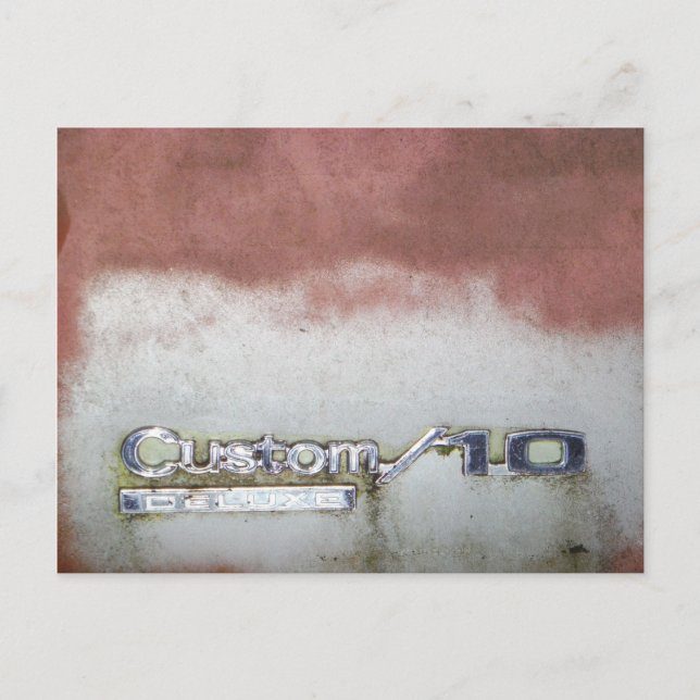 Carte Postale personnalisé de luxe rose et blanc (Devant)