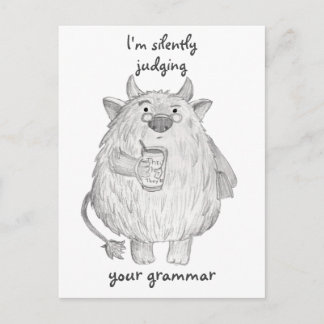 Carte Postale Personnalisé/ Jugement De Votre Grammaire/ Monstre