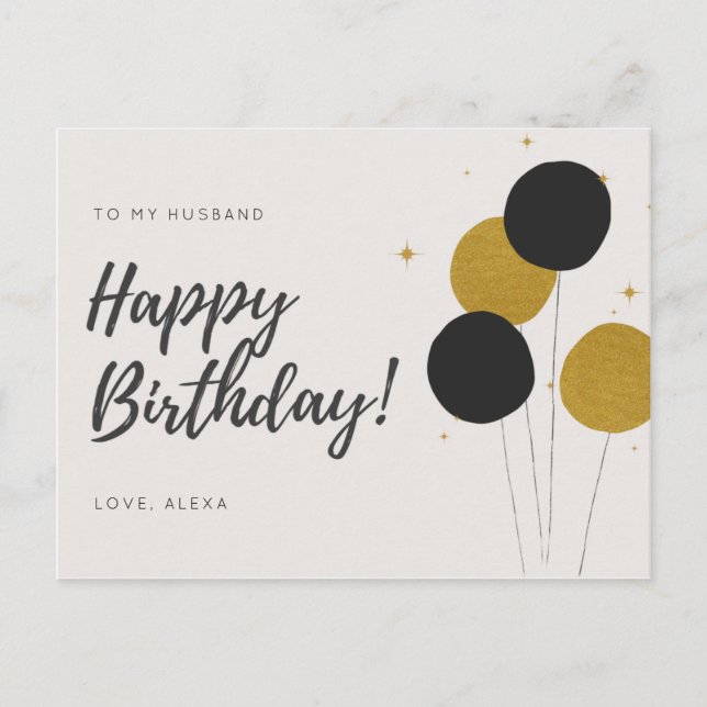 Carte Postale Personnalisé - Mari Anniversaire (Devant)