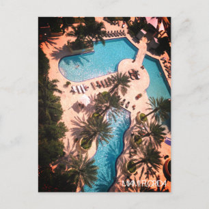 Carte Postale Personnalisé Miami Beach Floride - Piscine Détente