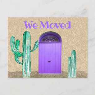 Carte Postale Personnalisé Nous Avons Déplacé Portes Violettes S