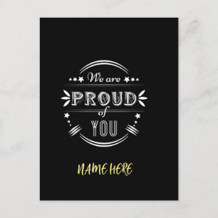 Carte Postale Personnalisé Nous sommes fiers de vous