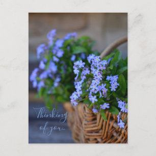 Carte Postale Personnalisé / / / Oubliez-moi-non dans un panier