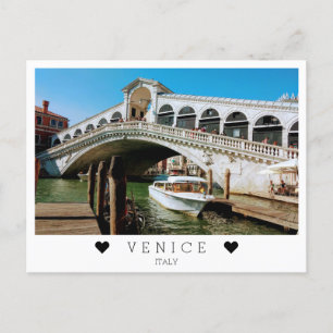 Carte Postale Personnalisé, Ponte di Rialto, Venise, Italie Post