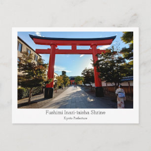 Carte Postale Personnalisé, sanctuaire Fushimi Inari-taisha, Jap