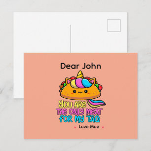 Carte Postale Personnalisé Tu Es La Seule Viande Pour Mon Taco
