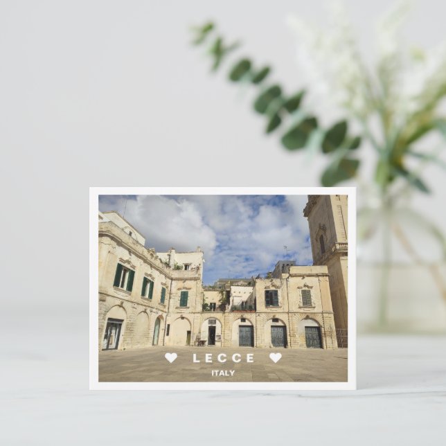 Carte Postale Personnalisé, une vue de Lecce, Pouilles, Italie P (Debout devant)