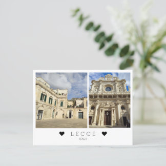 Carte Postale Personnalisé, une vue de Lecce, Pouilles, Italie P