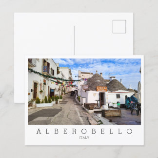 Carte Postale Personnalisé, vue sur Alberobello, les Pouilles