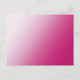 Carte postale personnalisée à dégradé rose chaud
