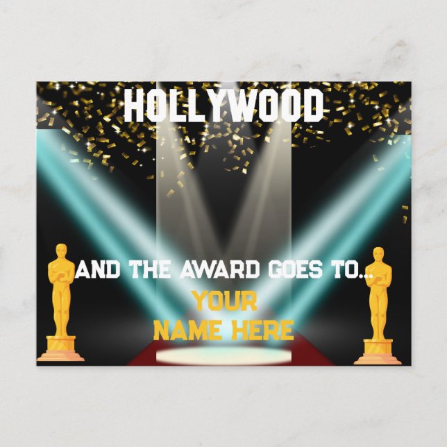 Carte postale personnalisée à Hollywood (Devant)