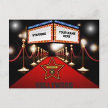 Carte postale personnalisée à Hollywood