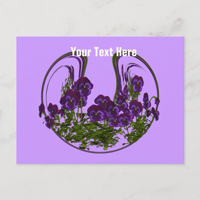 Carte postale personnalisée Abstraite aux fleurs v (Devant)