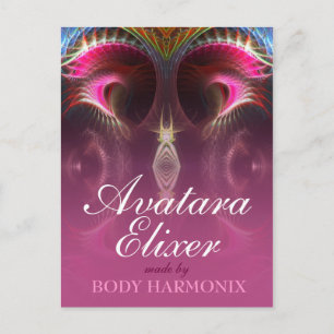 Carte postale personnalisée Art Fractal Light Inne