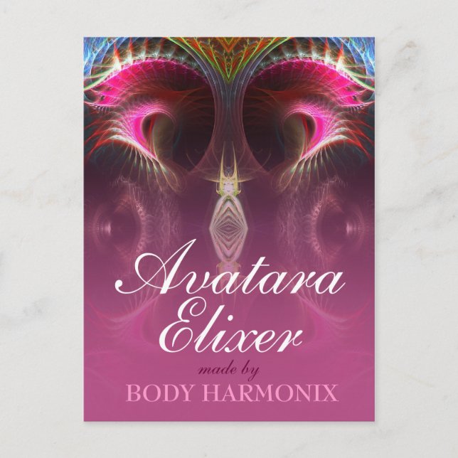 Carte postale personnalisée Art Fractal Light Inne (Devant)