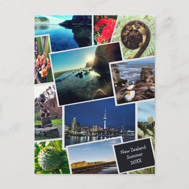 Carte postale personnalisée avec collage de photos (Devant)