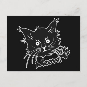 Carte postale personnalisée Black Cat