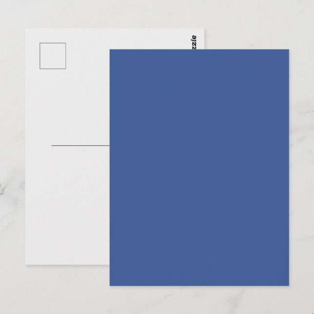 Carte postale personnalisée Bleu Entreprise (Devant / Derrière)