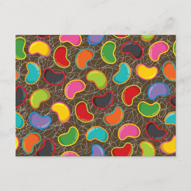 Carte postale personnalisée Bonbon Rétro Coloré Je (Devant)