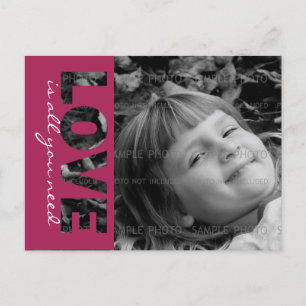 Carte postale personnalisée de la Saint-Valentin  