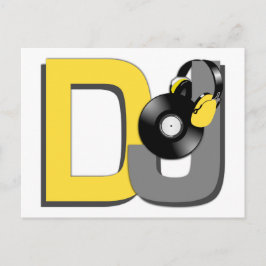 Carte postale personnalisée DJ