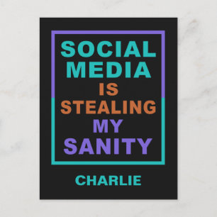 Carte postale personnalisée drôle «Réseaux Sociaux
