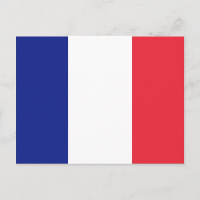 Carte postale personnalisée du drapeau français (Devant)
