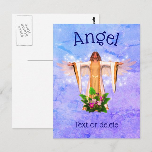 Carte postale personnalisée inspirante Ange Gardie (Devant / Derrière)
