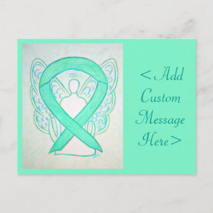 Carte postale personnalisée Jade Green Awareness R