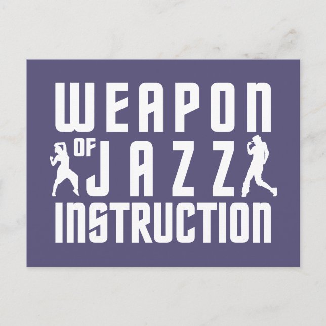 Carte postale personnalisée Jazz Instruction (Devant)