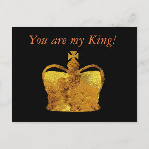 Carte postale personnalisée King Golden Crown