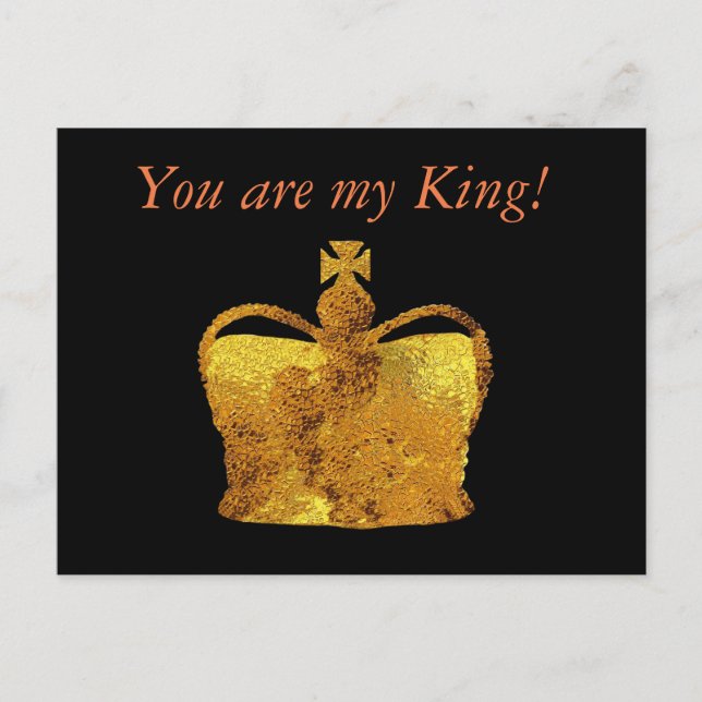 Carte postale personnalisée King Golden Crown (Devant)