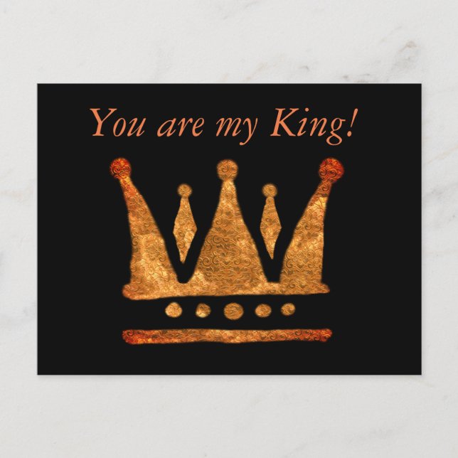 Carte postale personnalisée King Golden Crown (Devant)