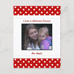 Carte postale personnalisée Ladybug & Polka Dot