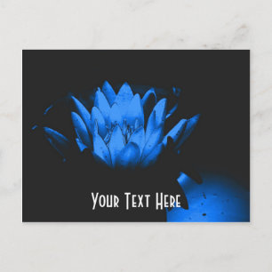 Carte postale personnalisée Lily bleue brillante