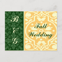 Carte postale personnalisée mariage de automne ver