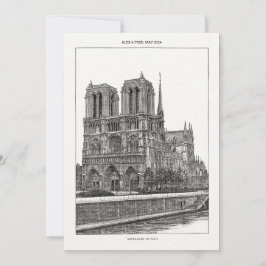 Carte postale personnalisée Monochrome Paris Trave